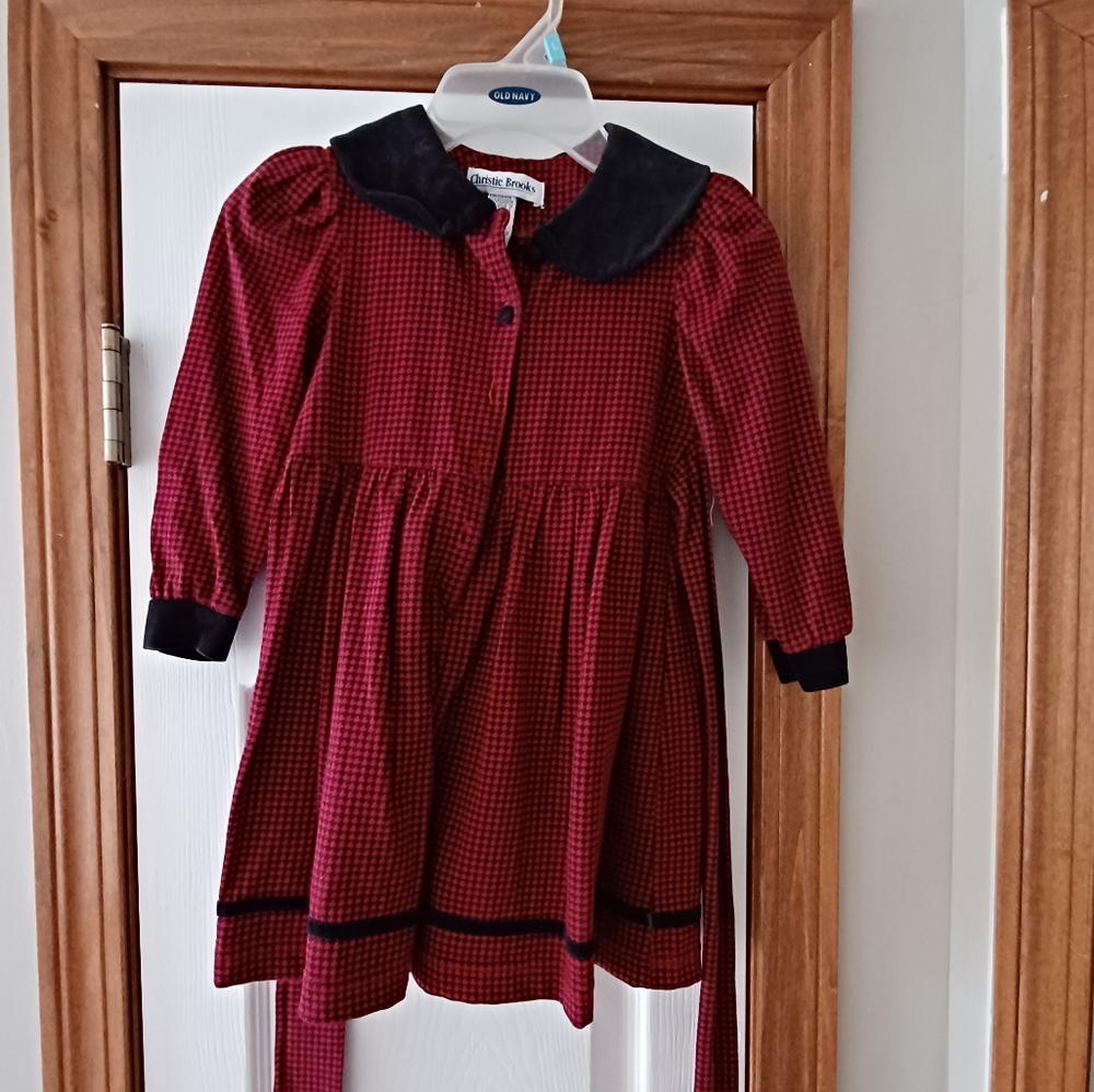 Red and black checkered dress